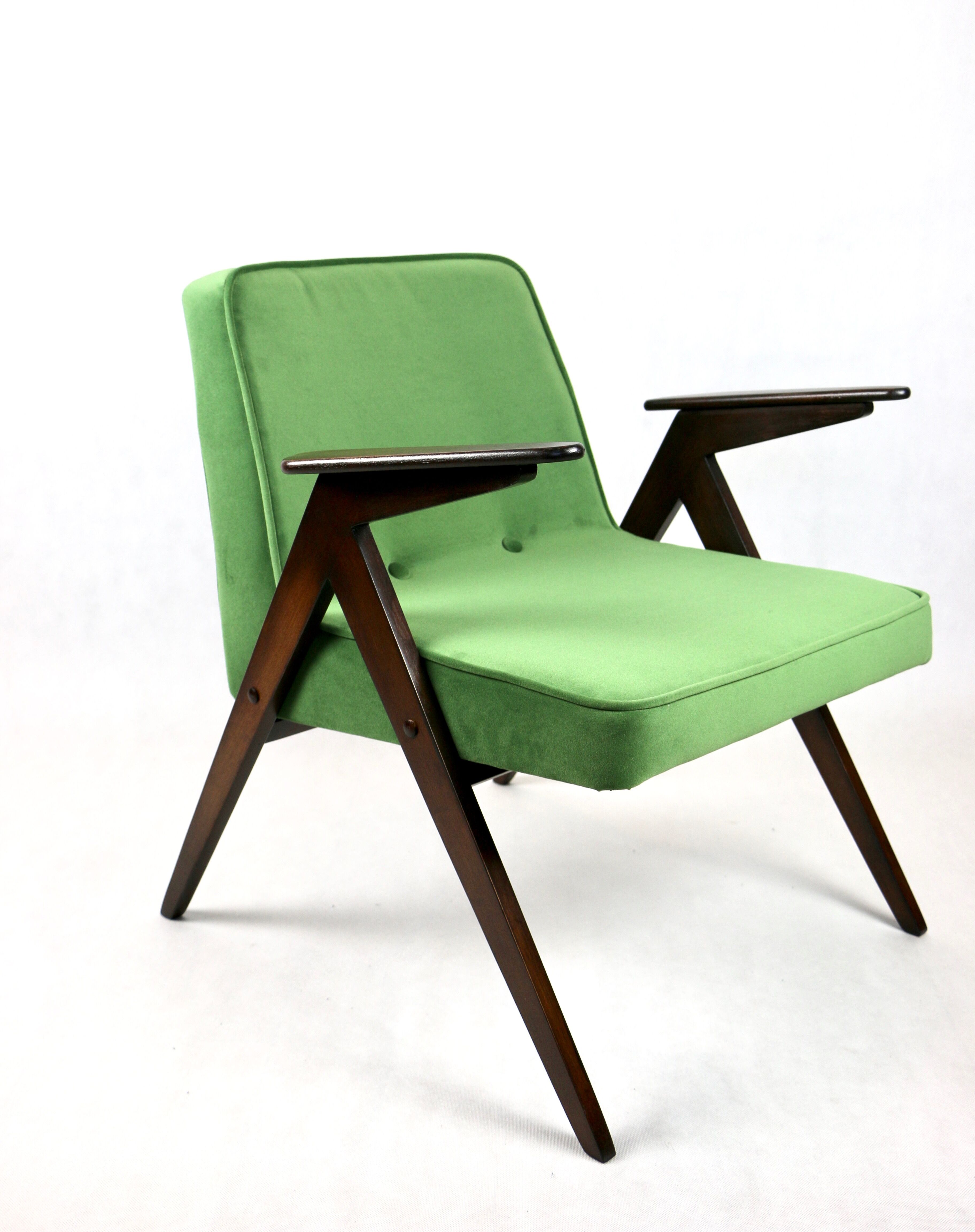 Green Bunny Armchair by Józef Chierowski, 1970s