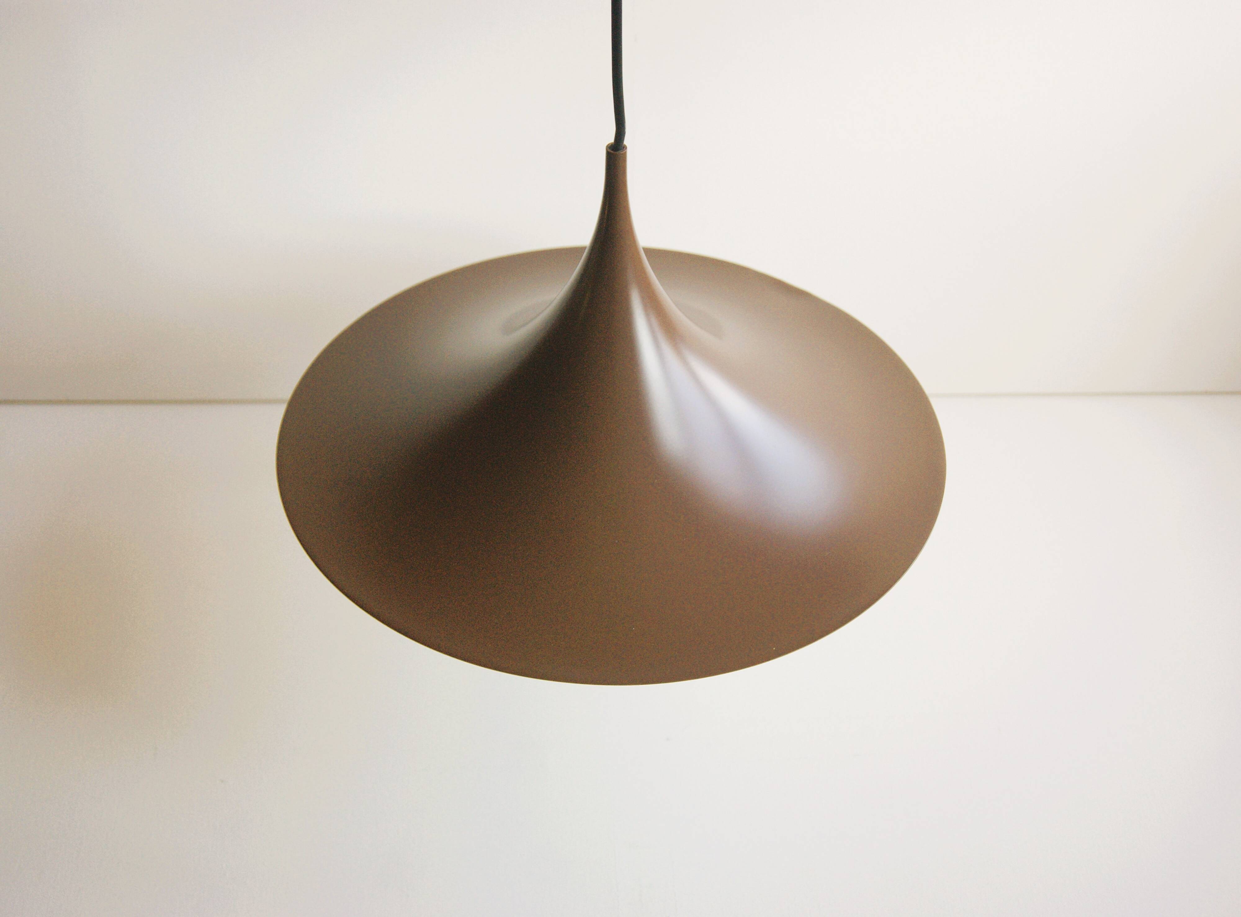 Brown metal "Witch Hat" pendant lamp - design Claus Bonderup - Fog & Morup