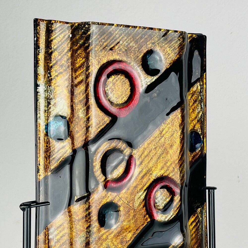 Geometric Glass Vases from Murano, Italy, 2000s, Set of 2