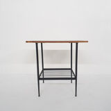 Teak and metal side table, The Netherlands 1950's