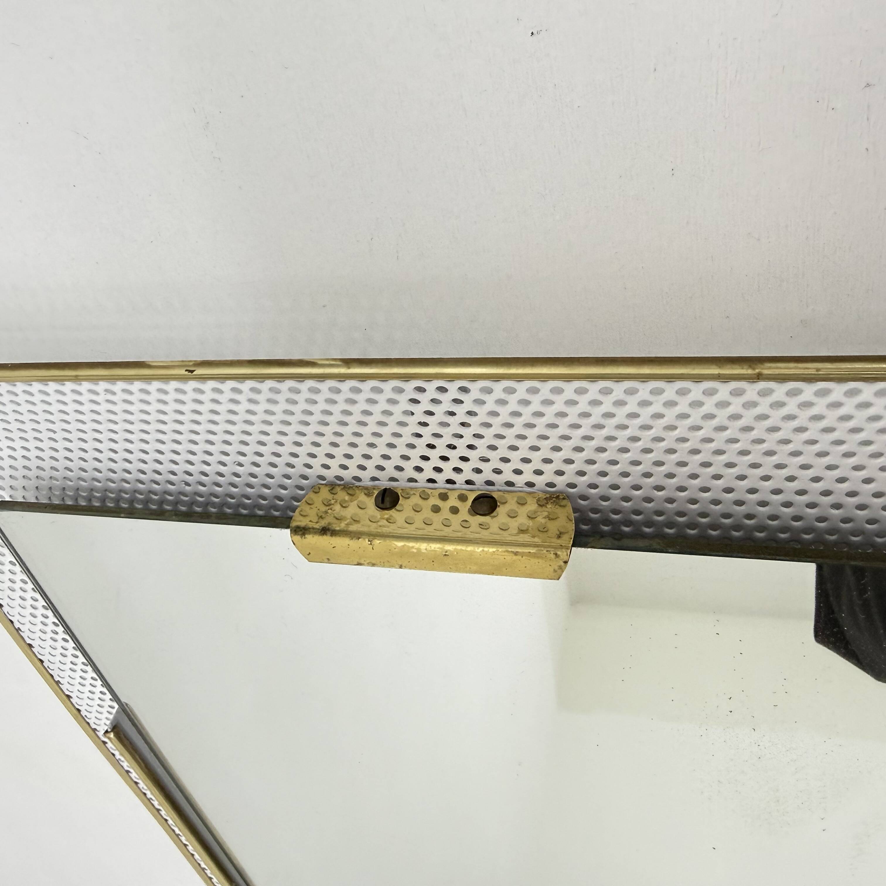Mid-Century design perforated metal mirror , 1950s