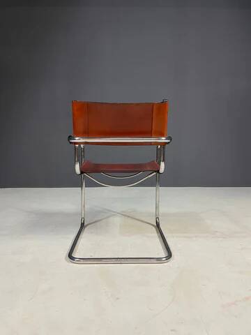 Vintage chrome and leather chair