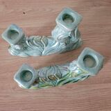 2 numbered Art Deco candlesticks - Possible Hubert Bequet