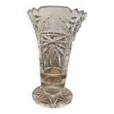 Vase en cristal taillé main