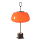 Oscar Torlasco, orange glass table / desk lamp, Prod. Lumi, 1960 ca.