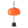 Oscar Torlasco, orange glass table / desk lamp, Prod. Lumi, 1960 ca.