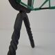 1960 Czechoslovakian Mid-Century Magazine Rack with Green Wire