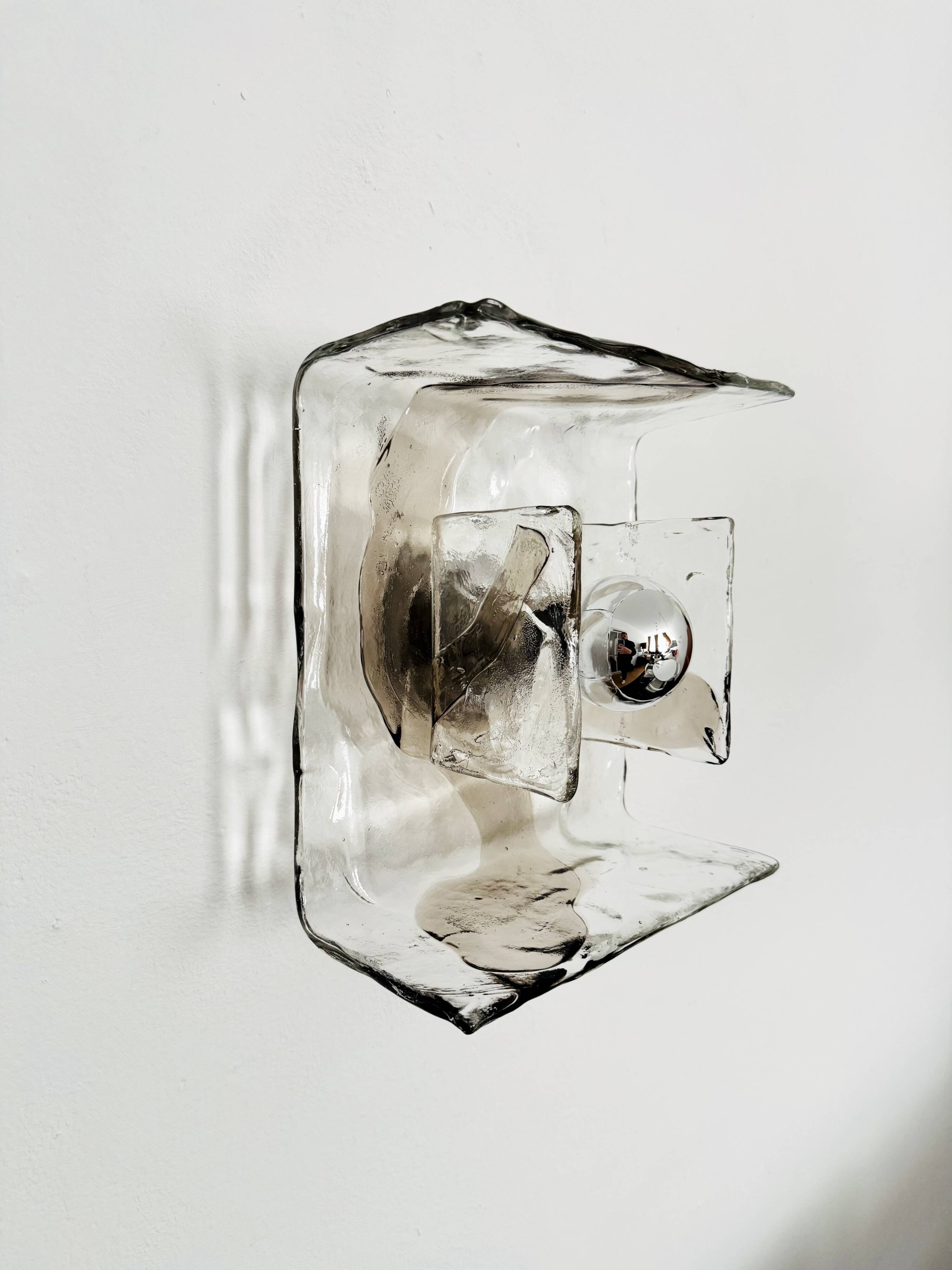 Set of 2 Murano Glass Wall or Ceiling Lamps by Carlo Nason for Mazzega
