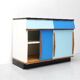 Willy Van Der Meeren, Blue Two-Tone Kitchen Cabinet for Tubax