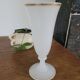 White opaline bowl with golden trim