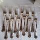 12 silver-plated metal forks Boulenger table cutlery