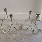 Pair of twisted candlesticks
