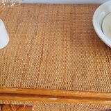 Vintage rattan chest of drawers circa 70s