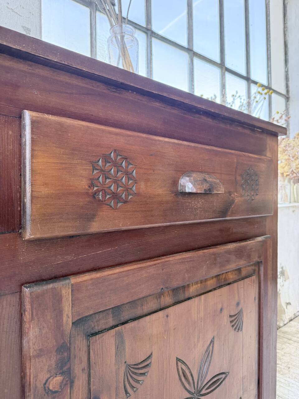 Jam cupboard, popular Savoyard art, 1950s.