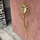 Vintage rattan mirror
