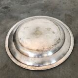 Plat de service en métal argenté