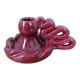 Vallauris style burgundy slip candle holder