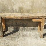 wooden carpenter workbench