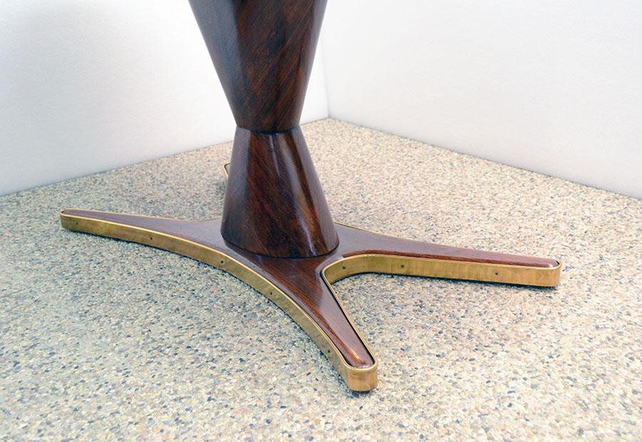 Table in rosewood and marble by Vittorio Dassi for Mobili Moderni Lissone, 1950