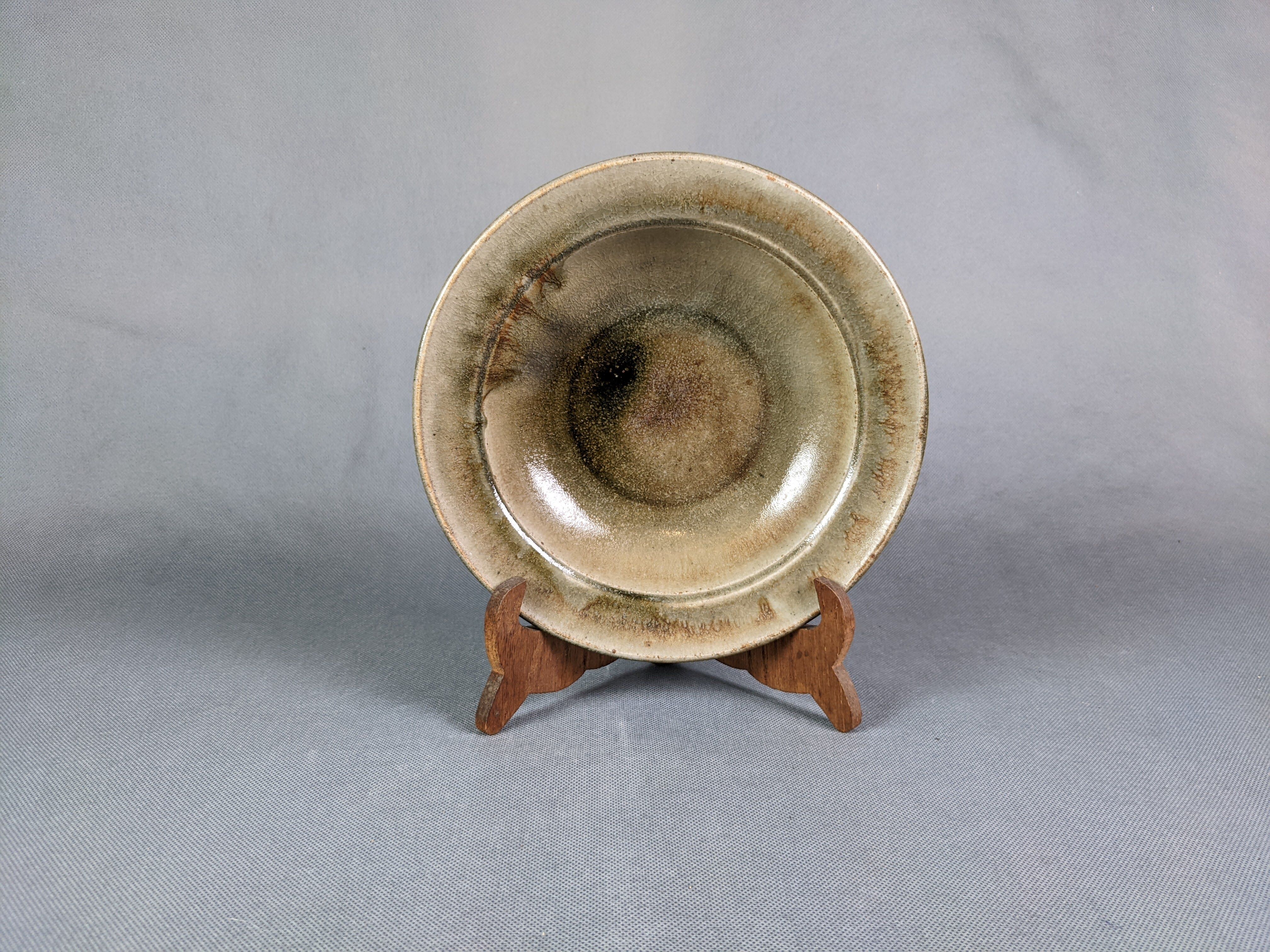 Blanot stoneware, series of 6 hollow plate vintage