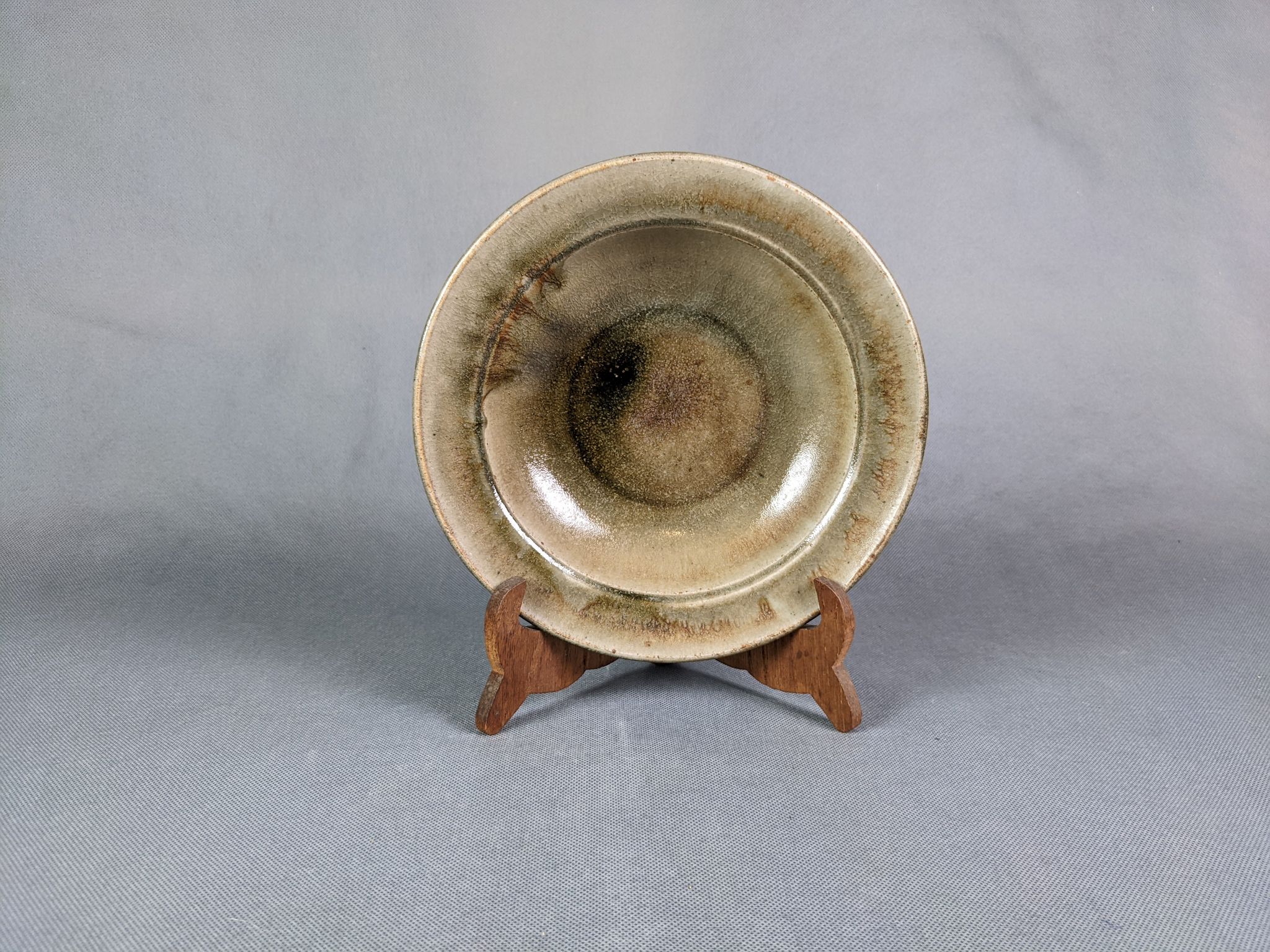 Blanot stoneware, series of 6 hollow plate vintage
