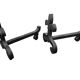 Pair of wrought iron andirons