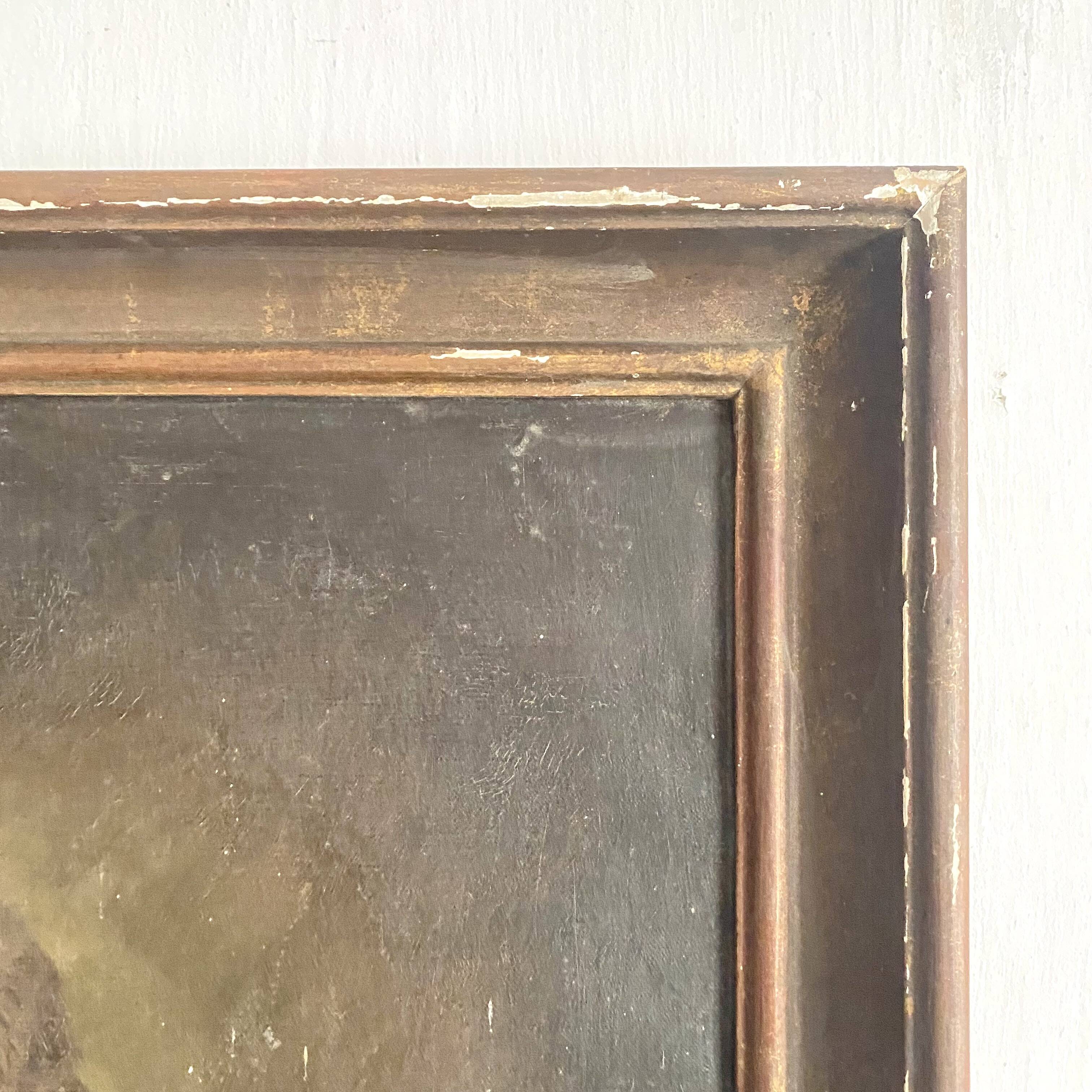 Old portrait of a woman from the Empire period (circa 1820) 54X64cm