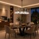 Museal 8 Light Art Decò Barovier e Toso Chandelier, Murano "Bubble" Glass,