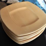 Assiettes carrées Ceramiche Toscane- jaunes