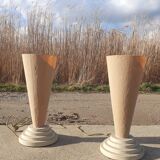 Set 2 postmodern 50 cm stepped sand and fiberglass lamp