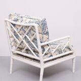 Faux Bamboo Chippendale lounge chair. 1970s France