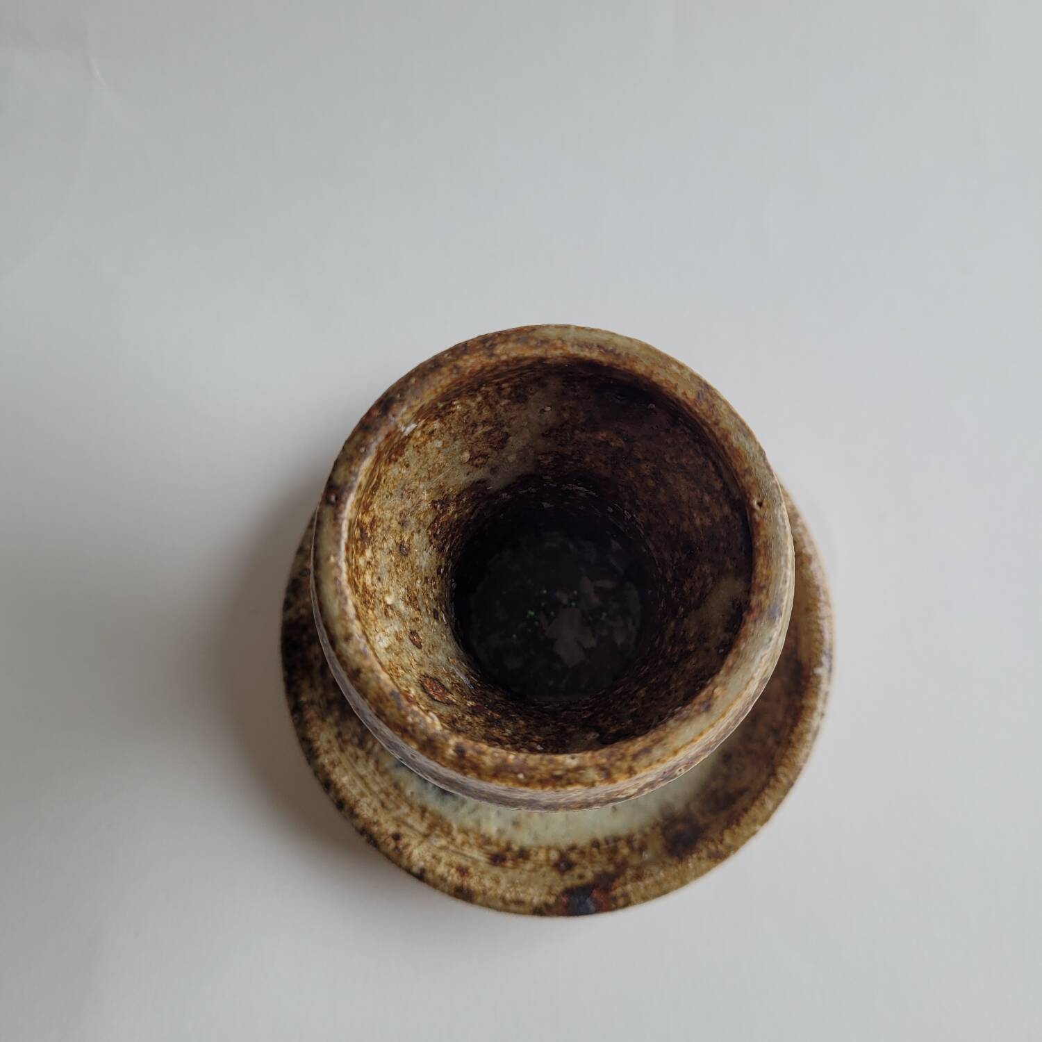 Pyrite stoneware candle holder