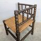 Turned wooden corner chair
