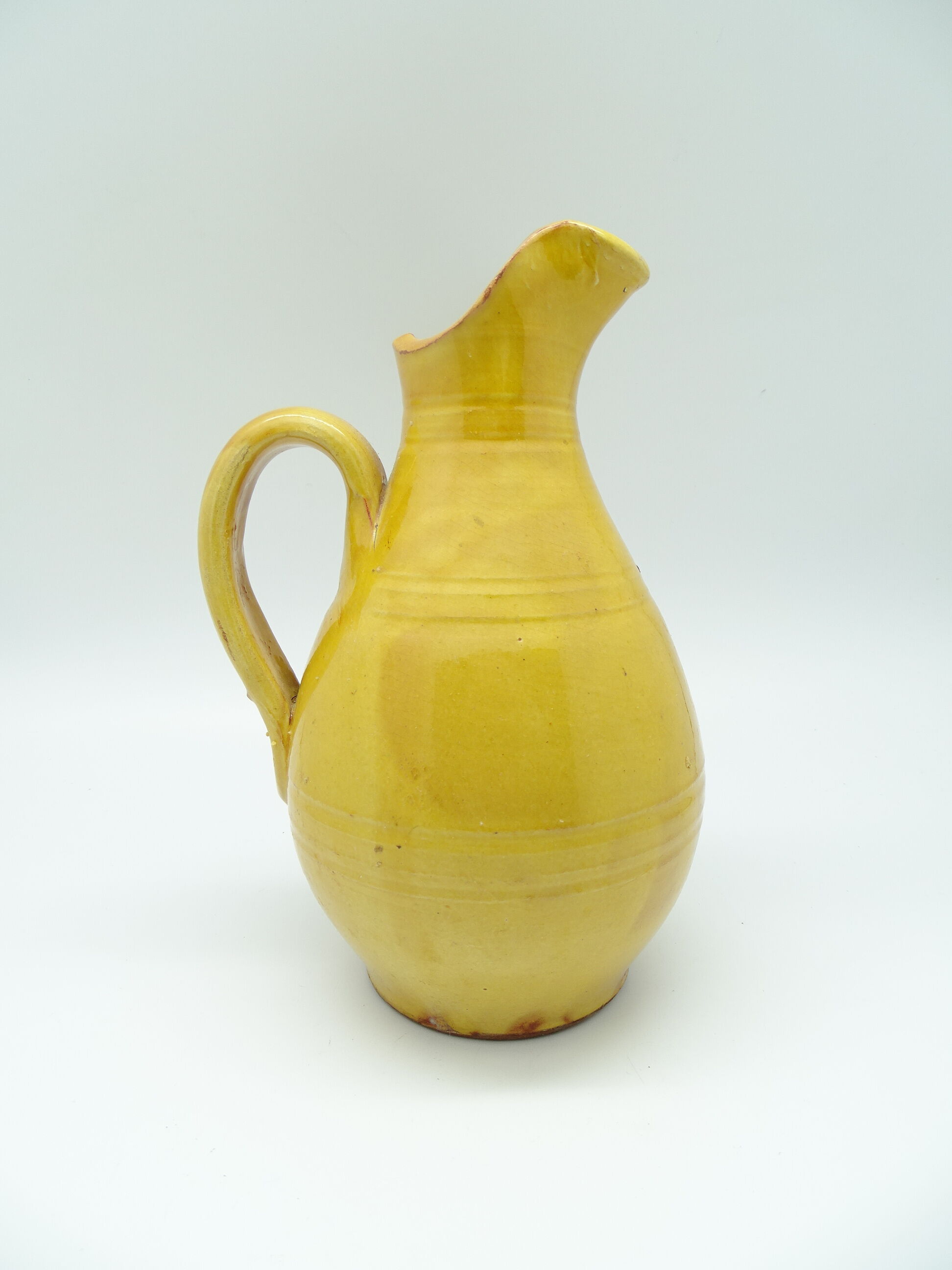 Mustard ceramic pitcher/jug
