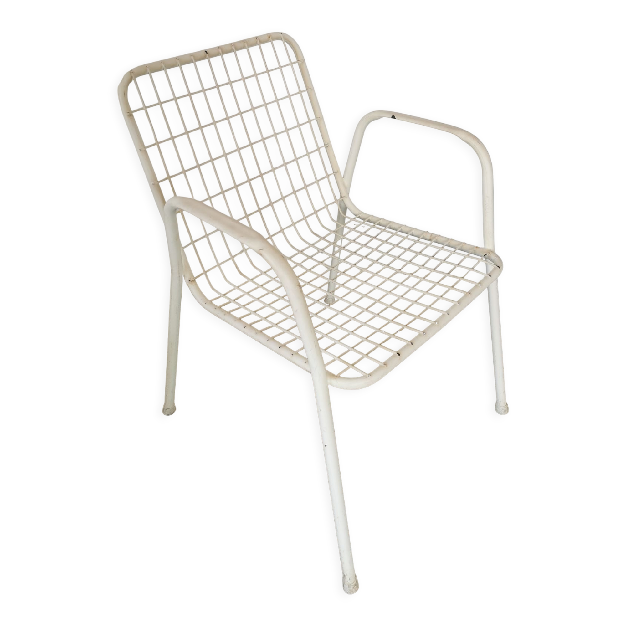Emu chair, rio, in white metal mesh
