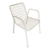 Emu chair, rio, in white metal mesh