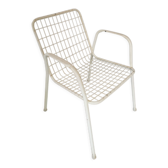 Emu chair, rio, in white metal mesh