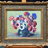 Bouquet of anemones by Pierre Forest (1881-1981), painter from Nice