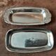 Vintage metal butter dish