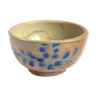 Sandstone bowl with blue flowers