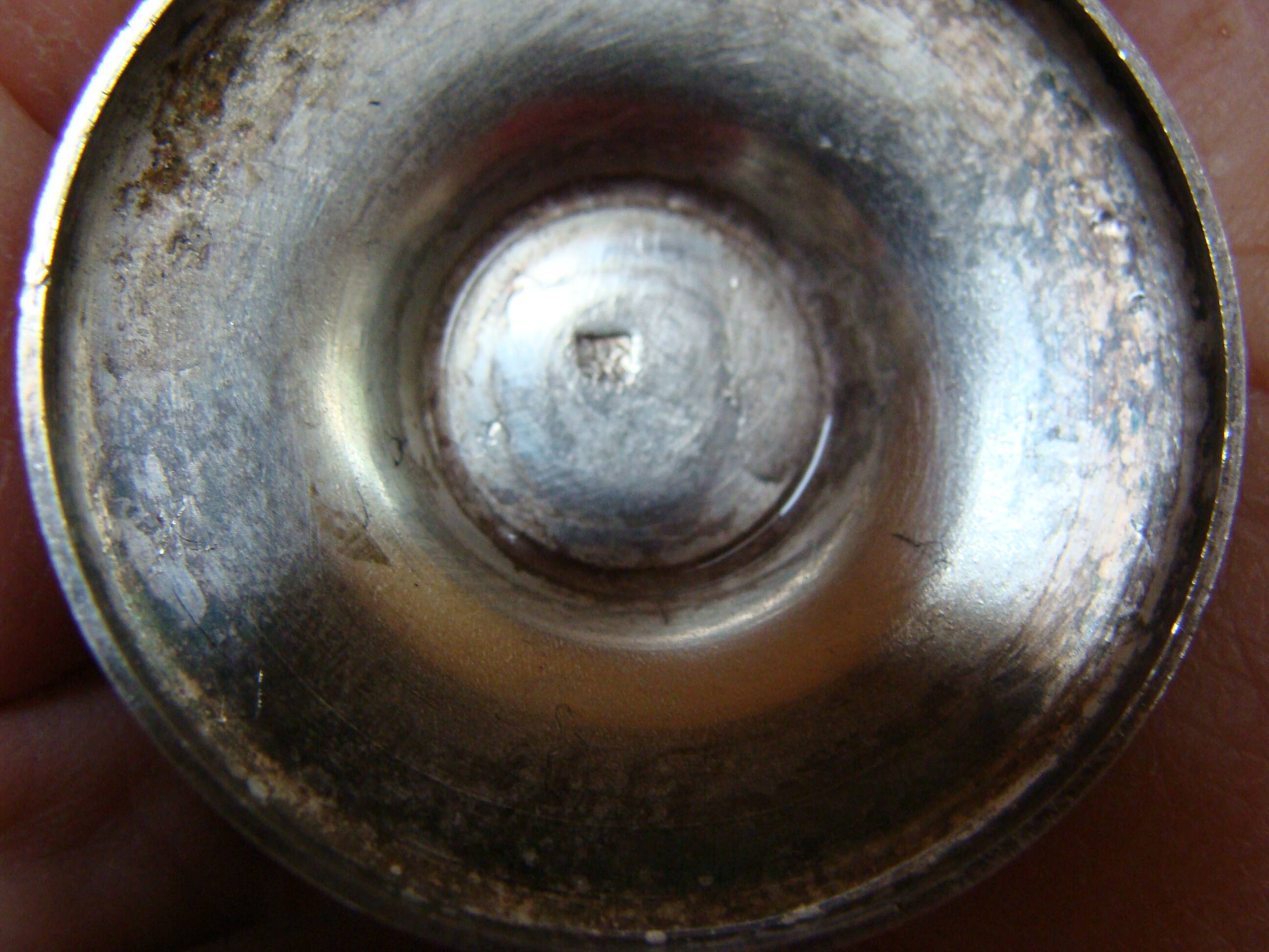 Timbale and egg cup set in silver.