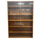 Vitrine/armoire de rangement vintage en bois et verre