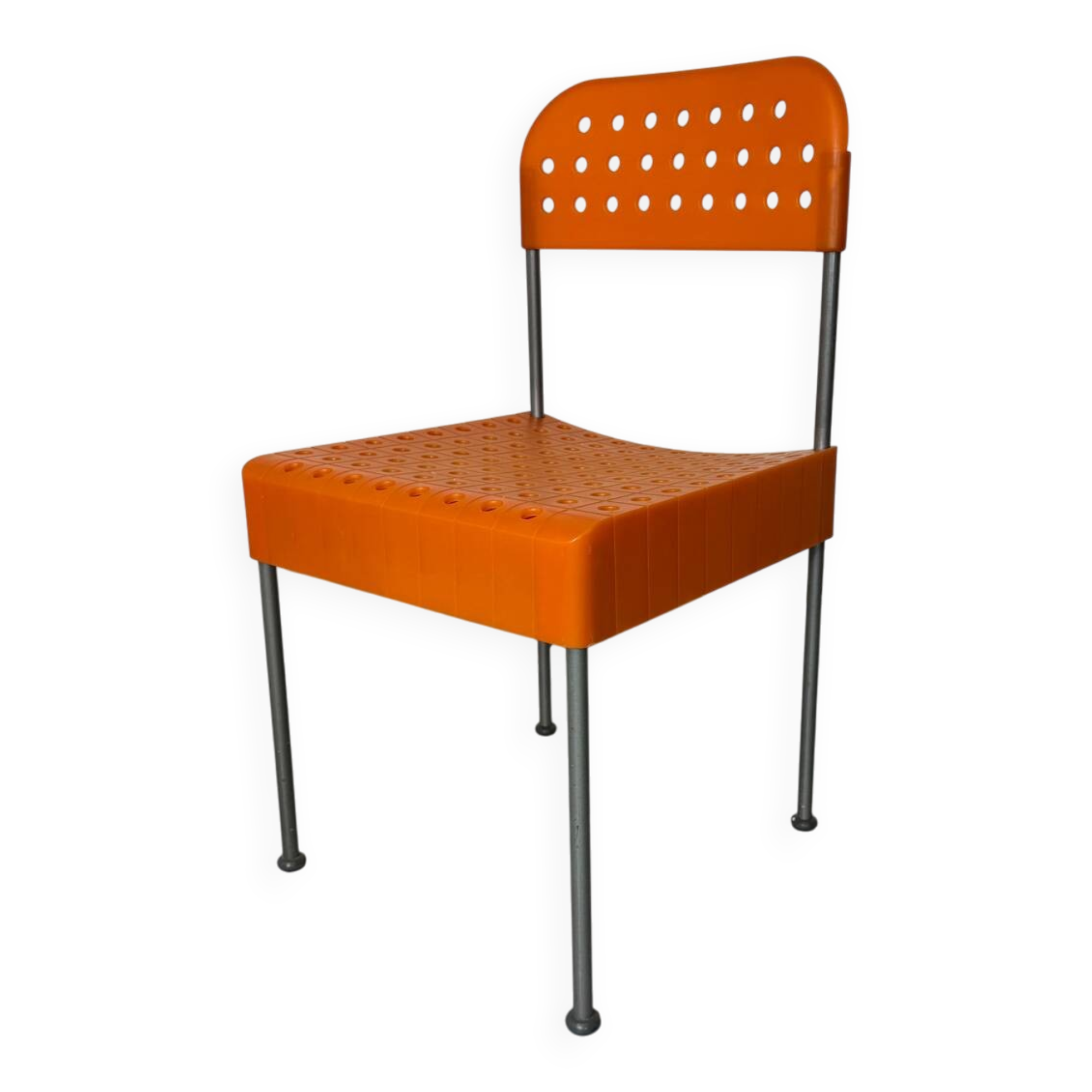 Iconic Italian design Orange Box Chair by Enzo Mari for Aleph Alantide
