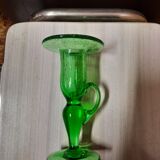 Biot glass candle holder