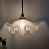 Vintage frosted glass lampshade pendant light