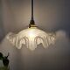 Vintage frosted glass lampshade pendant light