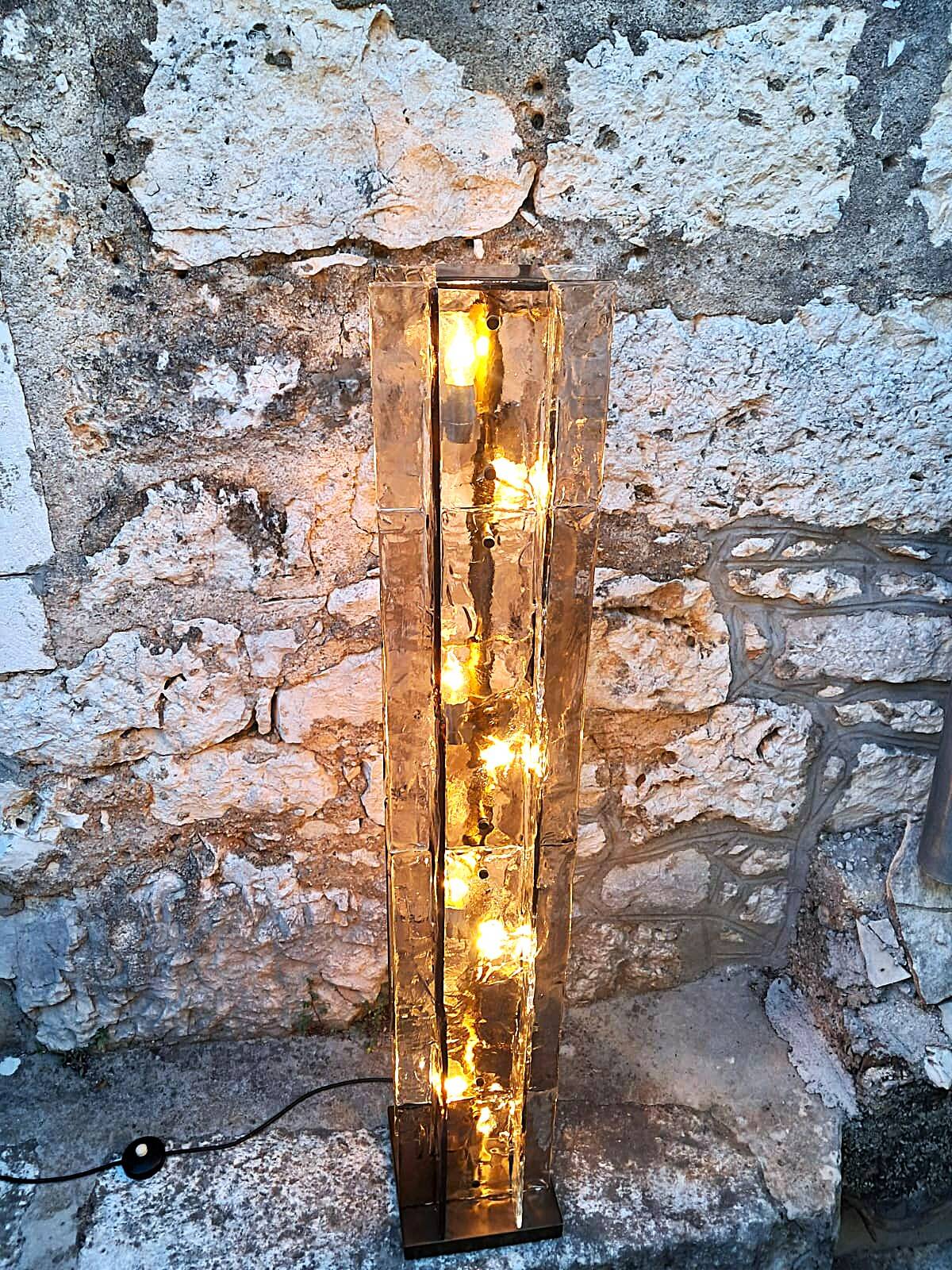Floor Lamp LT379 Murano Glass by Carlo Nason for Mazzega, Italy,