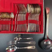 Christofle, Modèle América, Art Déco, Ménagère 37 pièces Métal Argenté