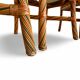 Set of six vintage bamboo and rattan dining chairs