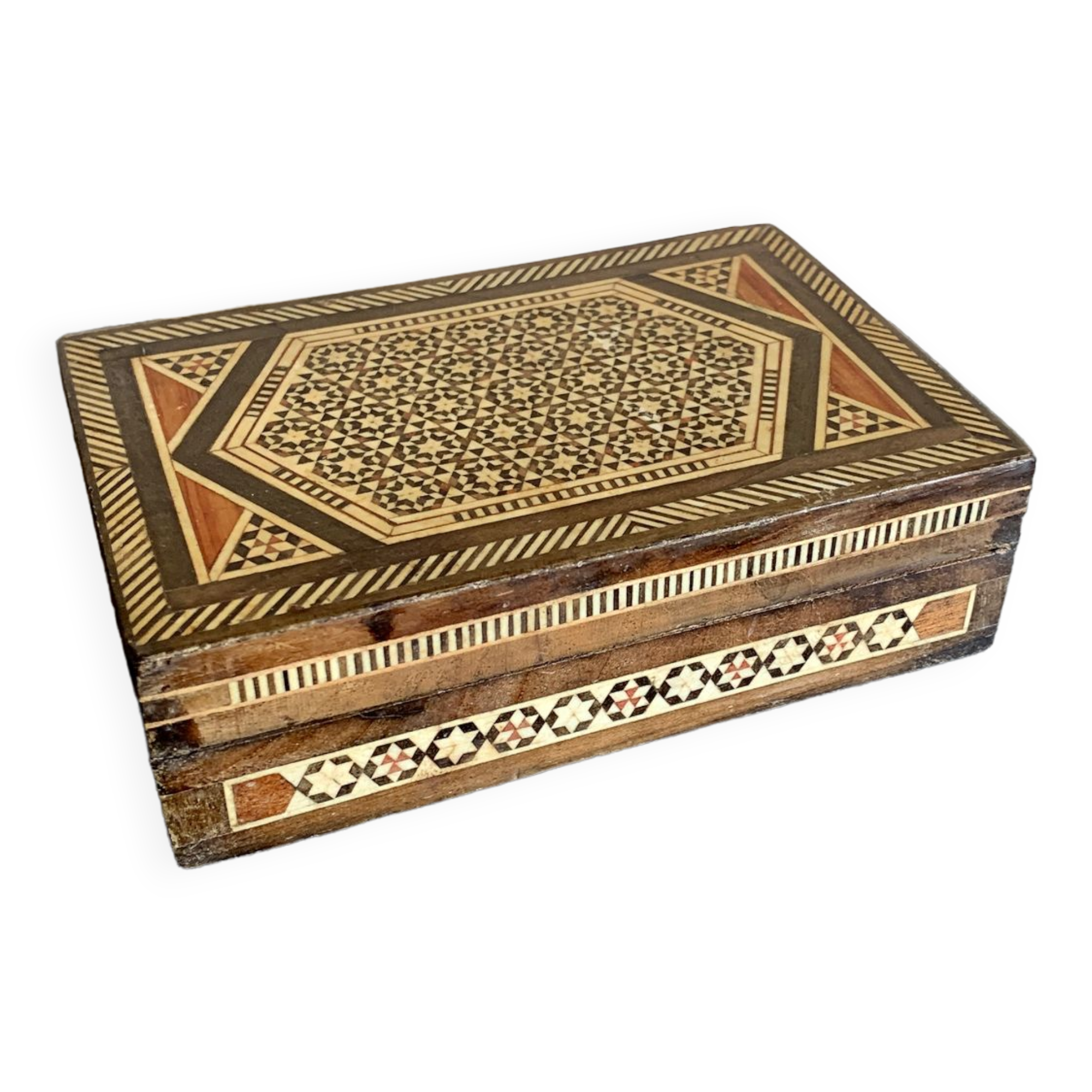 Vintage marquetry box